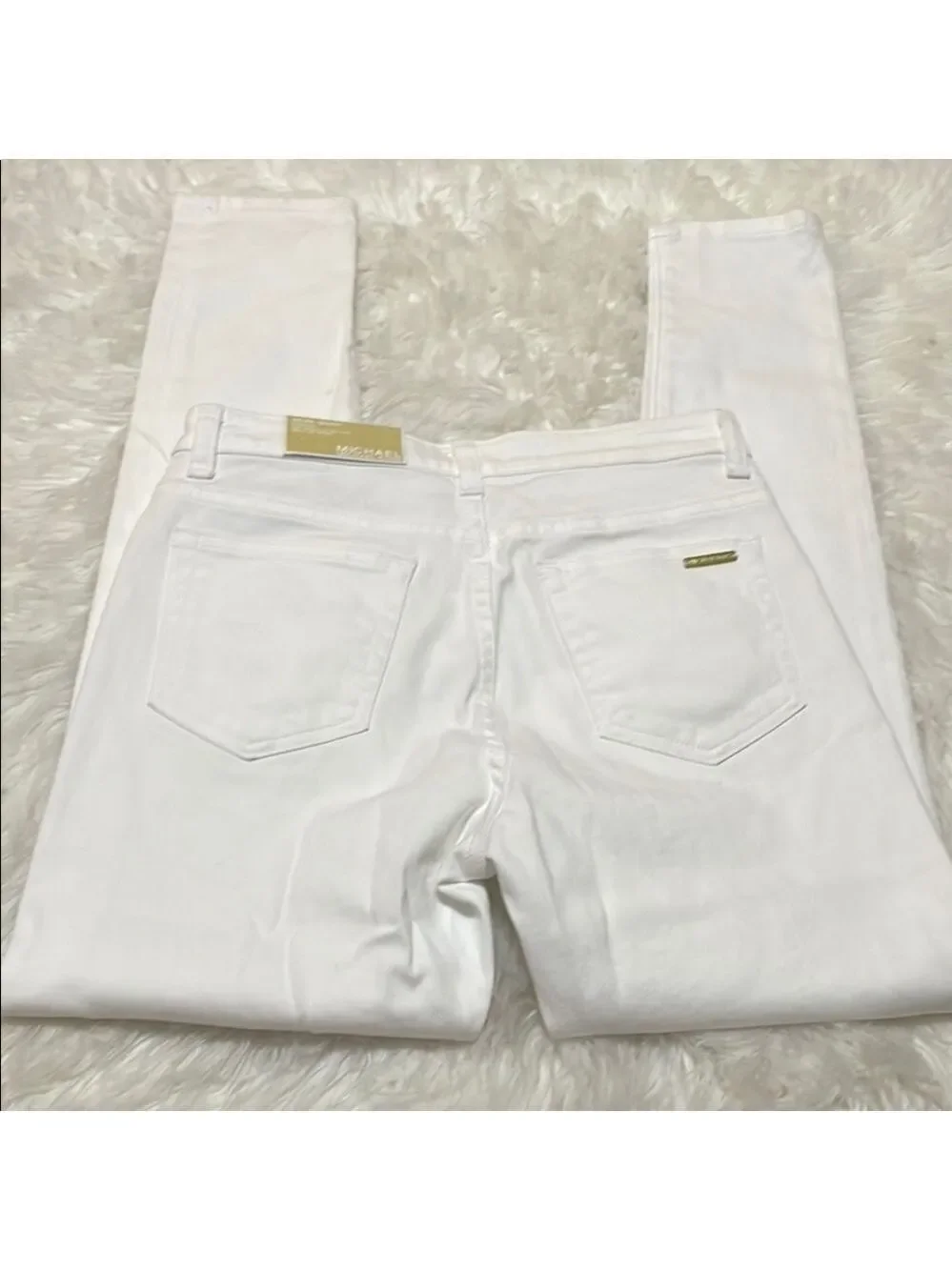 Michael Kors Selma Strength White Skinny Jeans Sz 6